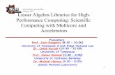 Linear Algebra Libraries for High- Performance Computing ...