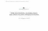 THE NATIONAL GUIDELINES ON HIGH ALERT MEDICATIONS