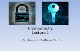 Cryptography Lecture 1