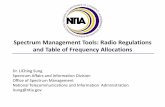 Spectrum Management Tools: Radio Regulations and Table of ...