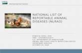 NATIONAL LIST OF REPORTABLE ANIMAL DISEASES (NLRAD)