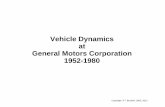 Vehicle Dynamics at General Motors Corporation 1952-1980