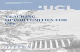 TEACHING OPPORTUNITIES FOR GPs - UCL