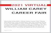 2021 VIRTUAL WILLIAM CAREY CAREER FAIR