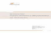 Employee commitment to CRM implementation