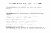 GLOSSARY OF REAL ESTATE TERMS - Realty Institute