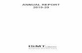 ANNUAL REPORT 2019-20 - ISMT