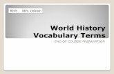 World History Vocabulary Terms - teacheroz.com
