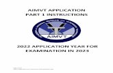 2022 APPLICATION YEAR FOR EXAMINATION IN 2023