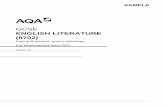 ENGLISH LITERATURE (8702) - AQA