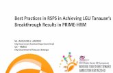 Best Practices in RSPS in Achieving LGU Tanauan’s
