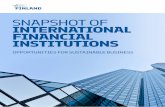SNAPSHOT OF INTERNATIONAL FINANCIAL INSTITUTIONS