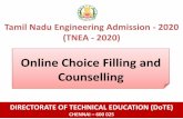 Online Choice Filling and Counselling
