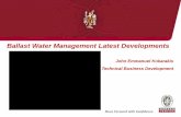 Ballast Water Management Latest Developments