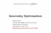 Geometry Optimization - University of York