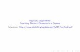 Big-Data Algorithms: Counting Distinct Elements in a ...