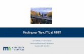 Finding our Way: ITIL at MNIT