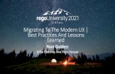 Migrating To The Modern UX | Best Practices And Lessons ...