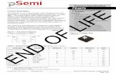 SPST CATV UltraCMOS™ Switch Product Description 1 - 3000 MHz