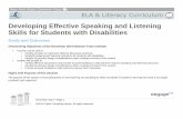 Developing Effective Speaking and Listening Skills for ...