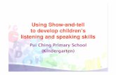 Using Show-and-tell to develop children’s listening and ...