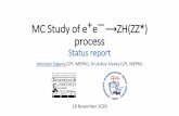 MC Study of e ZH(ZZ*) process - Linear Collider