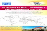 INTERNATIONAL TRAINING PROGRAMMES 2015-16