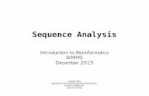 Sequence Analysis - Lu