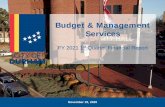 Budget & Management Services