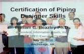 Certification of Piping Designer Skills
