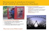 Syracuse London Center Fall 2018 Academic Packet