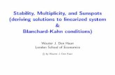Stability, Multiplicity, and Sunspots (deriving solutions ...