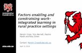 Factors enabling and constraining work- integrated ...