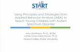 Using Principles and Strategies from Applied Behavior ...
