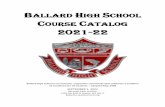 Ballard High School Course Catalog 2021-22