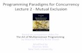 Programming Paradigms for Concurrency Lecture 2 - Mutual ...