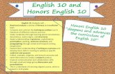 English 10 and Honors English 10 - Langley High School