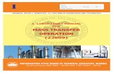 A LABORATORY MANUAL FOR MASS TRANSFER OPERATION …