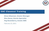 EAC Closeout Training Presentation