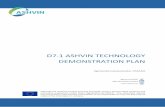 D7.1 ashvin technology demonstration plan