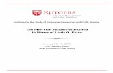 The Mid-Year Fellows Workshop in Honor of Louis O. Kelso
