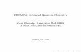 CHEM552: Advanced Quantum Chemistry Jussi Eloranta ...