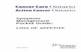 Symptom Management Pocket Guide: LOSS OF APPETITE