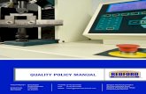 QUALITY POLICY MANUAL - Bedford Reinforced Plastics
