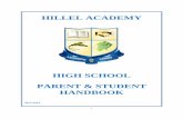 HIGH SCHOOL PARENT & STUDENT HANDBOOK - Hillel Academy