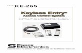 KE-265 Keyless Entry System Installation and Instruction ...