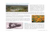 About the City of Lancaster - Lancaster, California