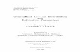 Generalized Lambda Distribution and Estimation Parameters