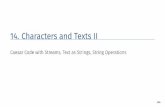 14. Characters and Texts II