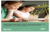 SUPPORTING THE EFFECTIVE TEACHING OF PRIMARY SCIENCE …